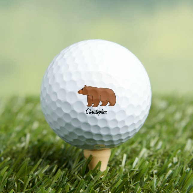 Bear Design Golf Balls (Insitu Tee)
