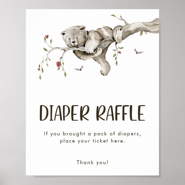 Bear Diaper Raffle Poster (Front)