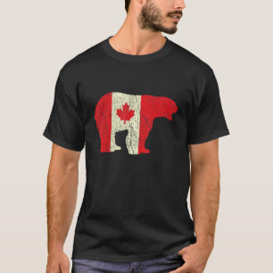 Bear Distressed Canada Day Proud Canadian Canada T-Shirt