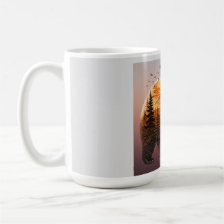 Bear Double Exposure Forest Coffee Mug