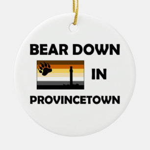 Bear Down In Provincetown Ceramic Ornament