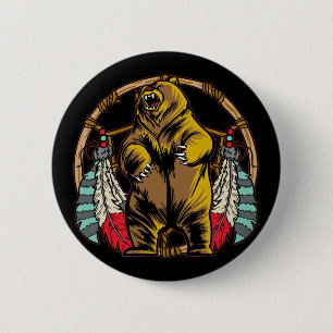 Bear Dreamcatcher 2 Inch Round Button