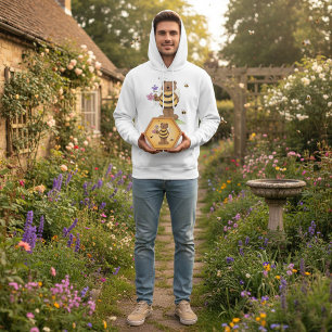 Bear Dressed as Bumblebee with Flowers Hoodie