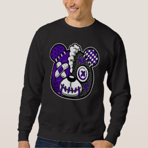 Bear Dripping  Loves Dark Iris 3s Unisex Matching Sweatshirt