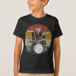 Bear Drummer Playing Drums Boy T-Shirt<br><div class="desc">Bear Drummer Playing Drums Graphic design Gift Tee Boy T-shirt Classic Collection.</div>