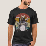 Bear Drummer Playing Drums Men T-Shirt<br><div class="desc">Bear Drummer Playing Drums Graphic design Gift Tee Men T-shirt Classic Collection.</div>