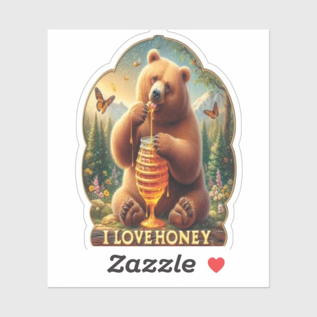 Bear Eating Honey From A Honeycomb (Sheet)