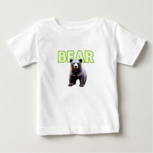 Bear Elegance: Iconic Pose Design Baby T-Shirt