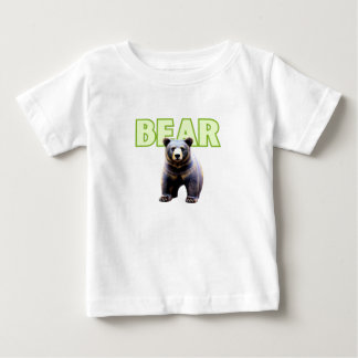 Bear Elegance: Iconic Pose Design Baby T-Shirt