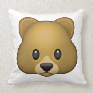 Bear - Emoji Throw Pillow