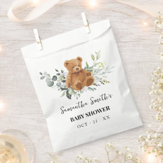 Bear Eucalyptus Greenery Baby Shower Favour Bag