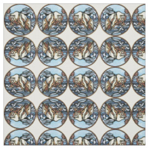 Bear Fabric Native Polar Bear Art Fabric Pattern