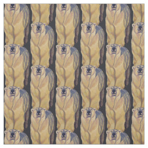Bear Fabric Polar Bear Art Fabric Customizable