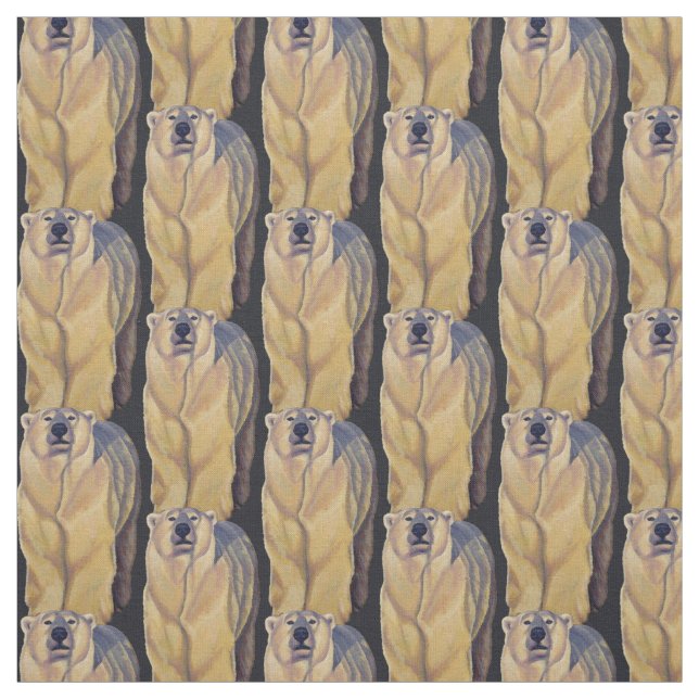 Bear Fabric Polar Bear Art Fabric Customizable (Swatch)