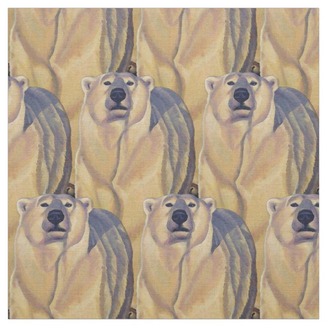 Bear Fabric Polar Bear Art Fabric Customizable (Swatch)