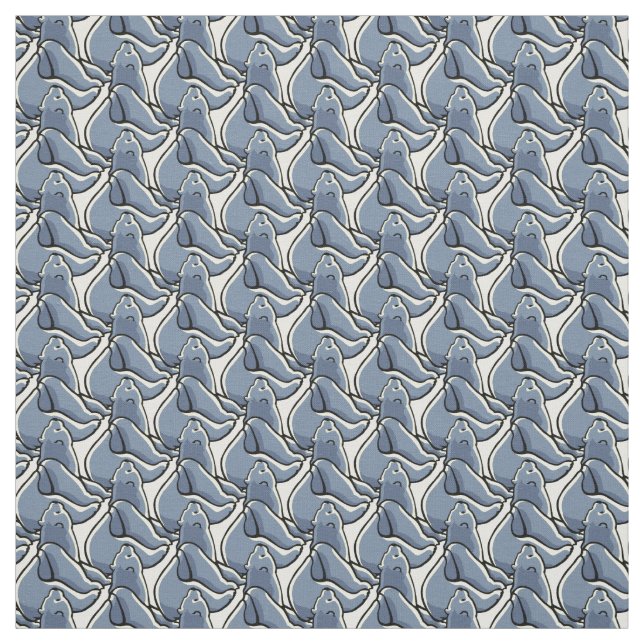 Bear Fabric Polar Bear Cub Fabric Customizable (Swatch)