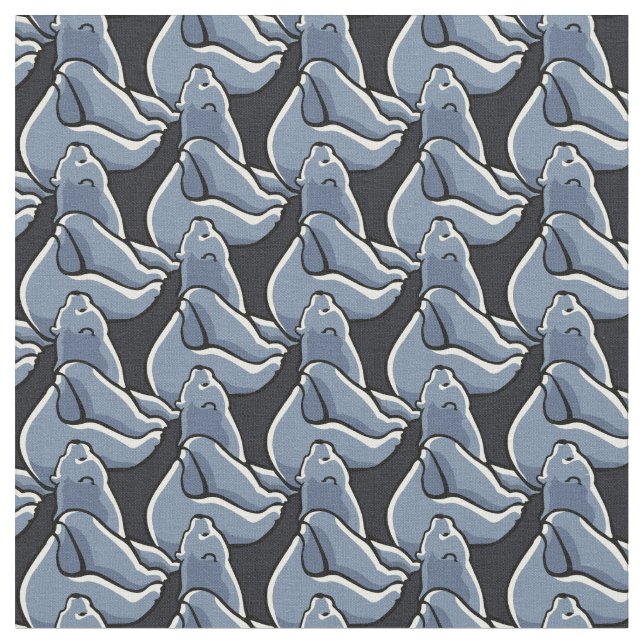 Bear Fabric Polar Bear Cub Fabric Customizable (Close Up)