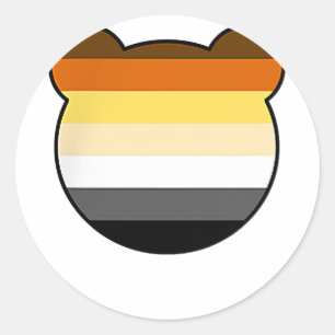 Bear Face Chest Pocket - Gay Bear Classic Round Sticker