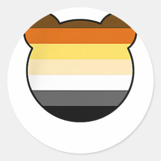 Bear Face Chest Pocket - Gay Bear Classic Round Sticker