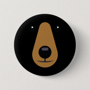Bear Face Cute Easy Halloween Costume Kids Adults 2 Inch Round Button