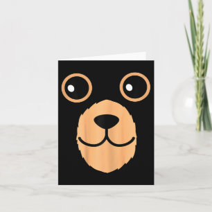 Bear Face Halloween Costume Brown Bear Animal Kids Card