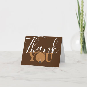 Bear Face Thank You Card