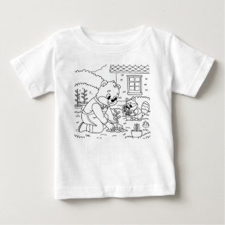 Bear family and Rabit mom cartoon  Baby T-Shirt