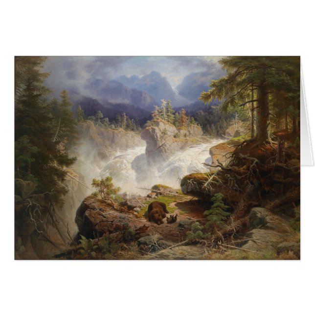 Bear Family by Georg Saal 1859 Vintage Art (Front Horizontal)