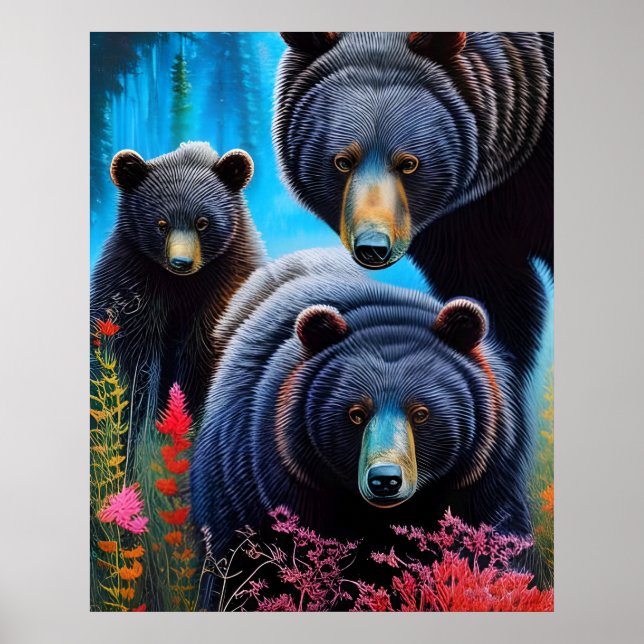 Bear family collage poster (Front)