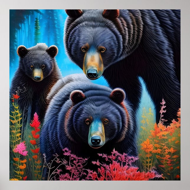 Bear family collage poster (Front)