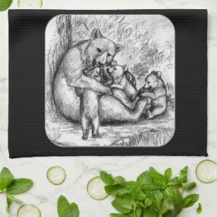 Bear Family Kitchen Towel