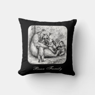 Bear Family Throw Pillow