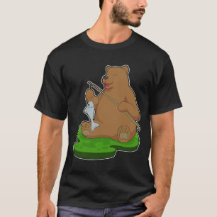 Bear Fisher Fish Fishing T-Shirt