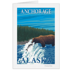 Bear Fishing in River - Anchorage, Alaska