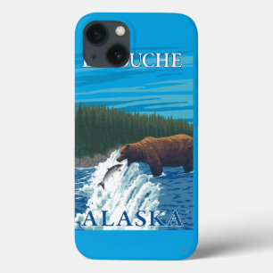 Bear Fishing in River - Latouche, Alaska iPhone 13 Case