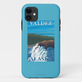 Bear Fishing in River - Valdez, Alaska iPhone 11 Case