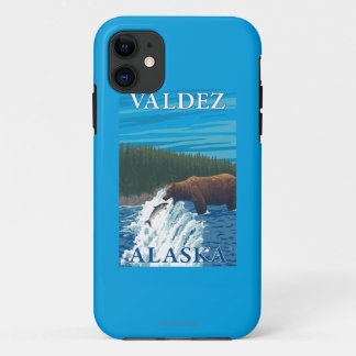 Bear Fishing in River - Valdez, Alaska iPhone 11 Case