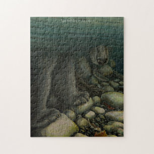 Bear Fishing Puzzle Personalized Salmon Art Puzzle