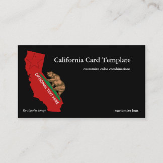 Bear Flag California State Carte de visite