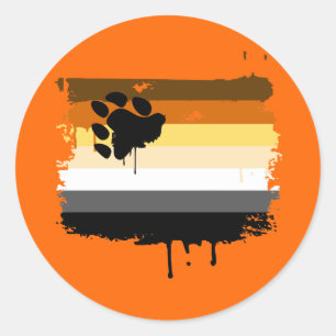 BEAR FLAG DRIPPING CLASSIC ROUND STICKER