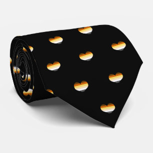 Bear Flag Hearts (blue grey) Tie
