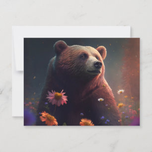 Bear Flower Postcards