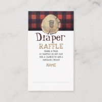 Bear Foot Print Lumberjack Diaper Raffle Ticket