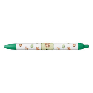 Bear Forest Animals Woodland Black Ink Pen