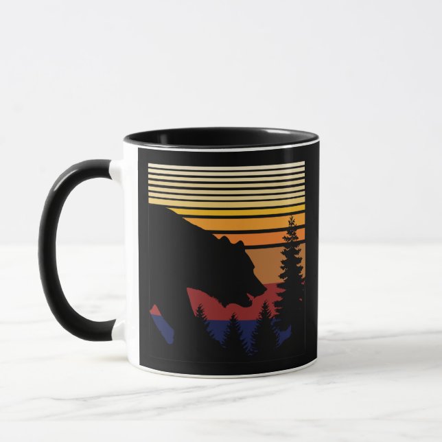 Bear Forest Vintage Colour  Mug (Left)