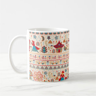 Bear,fox,rooster and chicken with chicken,fairy ho coffee mug