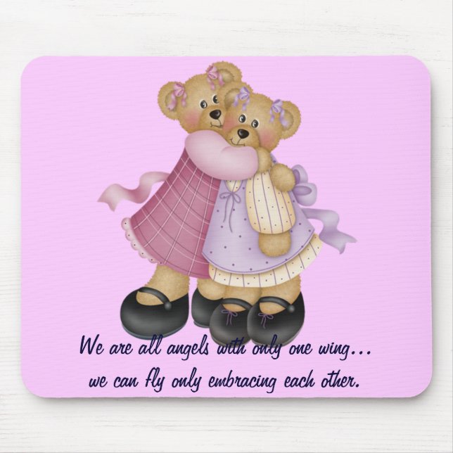 Bear Friends 2 - We are all angels... Mouse Pad (Front)