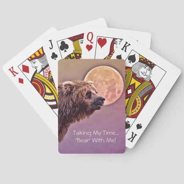 Bear Full Moon Playing Cards (Back)