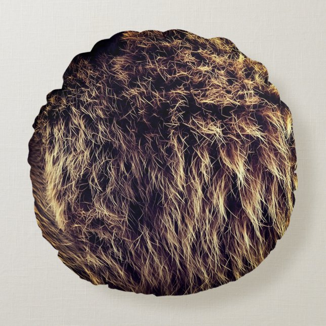 Bear Fur Round Pillow (Front)