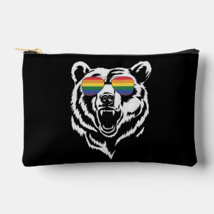 Bear Gay LGBTQ Rainbow Sunglasses Pride Flag Accessory Pouch